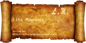 Lihi Magnusz névjegykártya